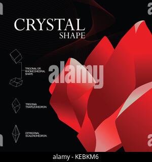 crystals polygon style symmetry  illustration vector set Stock Vector