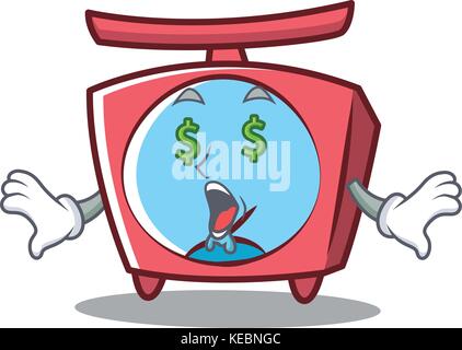 Money eye fishbowl in a funny on cartoon Vector Image