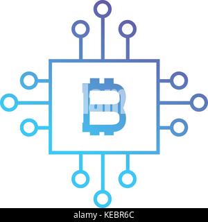 line bitcoin shield with electronic circuits Stock Vector Image & Art ...