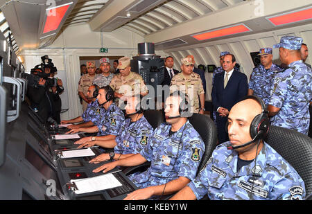 Alexandria, Alexandria, Egypt. 19th Oct, 2017. Egyptian President Abdel Fattah al-Sisi attends the ceremony of Egyptian Navy day, in Alexandria, Egypt, on October 19, 2017 Credit: Egyptian President Office/APA Images/ZUMA Wire/Alamy Live News Stock Photo