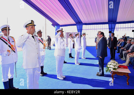 Alexandria, Alexandria, Egypt. 19th Oct, 2017. Egyptian President Abdel Fattah al-Sisi attends the ceremony of Egyptian Navy day, in Alexandria, Egypt, on October 19, 2017 Credit: Egyptian President Office/APA Images/ZUMA Wire/Alamy Live News Stock Photo