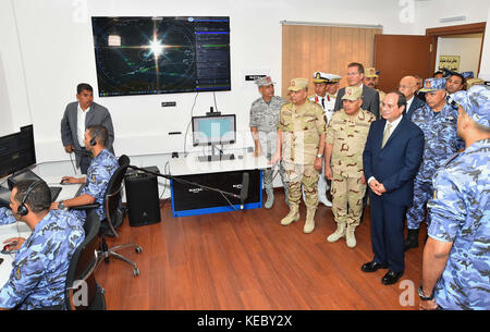 Alexandria, Alexandria, Egypt. 19th Oct, 2017. Egyptian President Abdel Fattah al-Sisi attends the ceremony of Egyptian Navy day, in Alexandria, Egypt, on October 19, 2017 Credit: Egyptian President Office/APA Images/ZUMA Wire/Alamy Live News Stock Photo