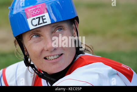 ***FILE PHOTO FROM 2012 Summer Olympics, London, August 2nd, 2012.*** Czech kayaker Stepanka Hilgertova, a double Olympic winner in water slalom, ends her professional sport career at the age of 49 years, she has said in an interview with the Czech Olympic Committee's website, October 19, 2017. Her job contract in the Dukla sport club will expire at the end of October. She said she would like to keep competing on an amateur level. Hilgertova started at six Olympic Games from Barcelona in 1992 to London in 2012. She won gold medals at the Summer Olympics in Atlanta in 1996 and in Sydney four Stock Photo