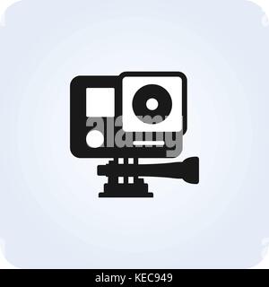 Simple action camera icon Stock Vector