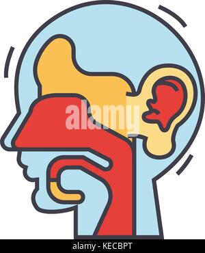Ear, nose, throat, ent concept.   Stock Vector