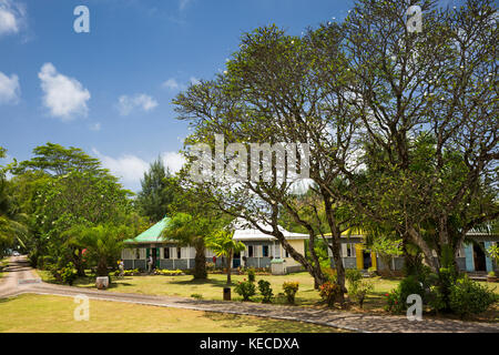 xThe Seychelles, Mahe, Anse aux Pins, St Roche Au Cap, Domaine Val des Pres Estate cultural village Stock Photo