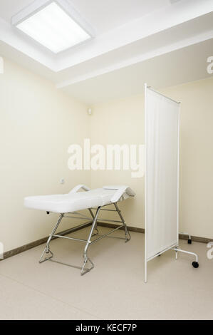 Massage room with empty table Stock Photo