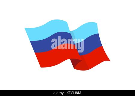 Vector illustration of the flag of self proclaimed Luhansk Peoples Republic on white background. Stock Vector