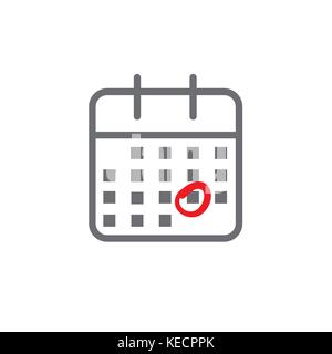 Calendar image with specific date Stock Vector