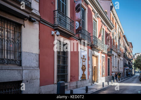 Madrid, Spain - October 14, 2017: Outdoor view of Museum of Romanticism of Madrid. It exhibits items of the romantic writer Larra Stock Photo