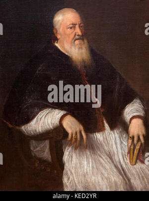 Filippo Archinto, Archbishop of Milan, Titian, 1553-1556, Metropolitan Museum of Art, Manhattan, New York City, USA, North America Stock Photo