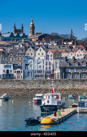 Seafront of Saint Peter Port, Guernsey, Channel islands, United Kingdom Stock Photo