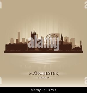 Manchester silhouette skyline. Great Britain - Manchester vector city ...