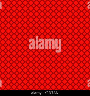 Red abstract seamless rounded square grid pattern background design - vector graphic Stock Vector