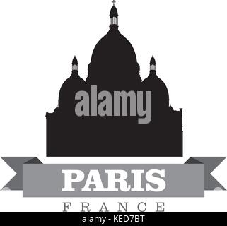 Paris France city symbol vector illustration Stock Vector