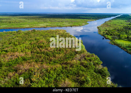 Florida Lakeport water canal Lake Okeechobee levee Herbert Hoover Stock ...