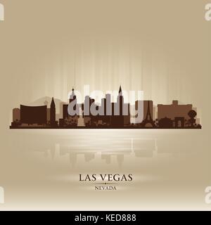 Las Vegas, Nevada skyline city silhouette Stock Vector