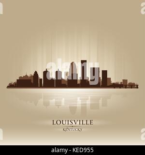 Louisville Kentucky city skyline silhouette. Vector illustration Stock Vector