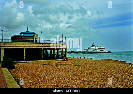 Bandstand and Pier, Eastbourne, Kent Stock Photo