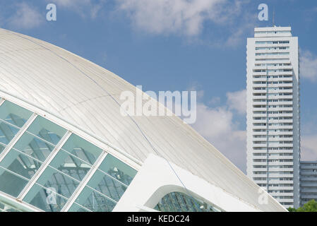 The L'Hemisferic part of The City of Arts and Culture in Valencia, Spain Stock Photo