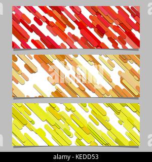 Seamless random diagonal stripe pattern banner background design set Stock Vector