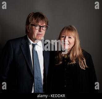 Giles Wood and Mary Killen at the Oldie literary lunch Stock Photo