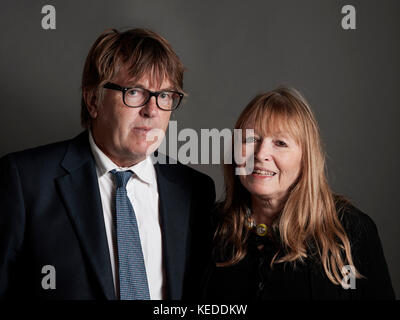 Giles Wood and Mary Killen at the Oldie literary lunch Stock Photo