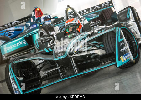 Rome, Italy. 19th Oct, 2017. Rome, Italy, on October 19, 2017 Press conference on the Formula E electric car Championships on October 19, 2017 in Rome. Rome will host the Italian leg of Formula E world championship in April 2018. Credit: Andrea Ronchini/Pacific Press/Alamy Live News Stock Photo