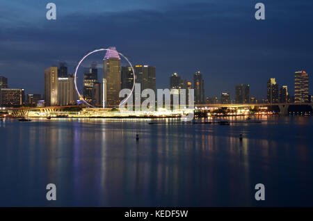 Modern buildings of Singapore skyline landscape in business district Stock Photo