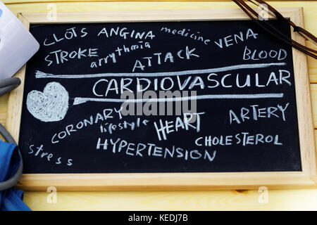 Cardiovascular words cloud Stock Photo