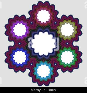 Six part circular infographic element design Stock Vector