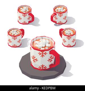 Mug of hot chocolate Stock Vector