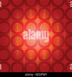 Abstract red chinese traditional symbol pattern background vector graphic design Stock Vector