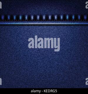 Realistic blue denim texture pattern graphic vector design Stock Vector