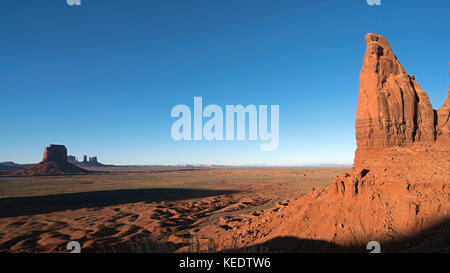 Spearhead Mesa in Monument Valley, Mesas, Buttes, Spires and Valley Drive Stock Photo