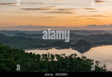 Sunset in Kuta, Lombok, Indonesia Stock Photo