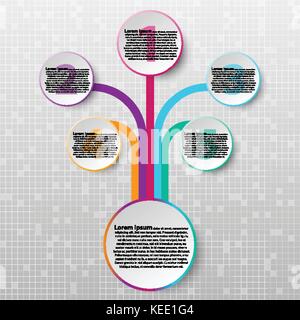 Paper circle with colorful edge from coloful line for website presentation cover poster vector design infographic illustration concept Stock Vector
