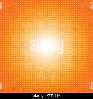 Vector dot gradient orange halftone pattern abstract background concept Stock Vector