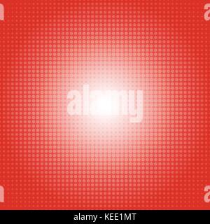 Vector dot gradient red halftone pattern abstract background concept Stock Vector