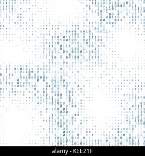Binary code digital technology background made with zeros and ones Stock Vector