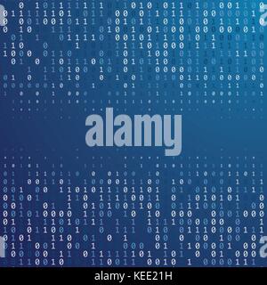 Binary code digital technology background made with zeros and ones Stock Vector