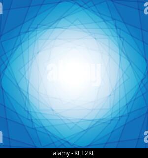Multi layer of transparent blue square for abstract graphic design background concept Stock Vector