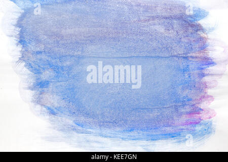 The strokes of a white watercolor paint on a blue paint on a canvas.  Background, texture, wallpaper Stock Photo - Alamy