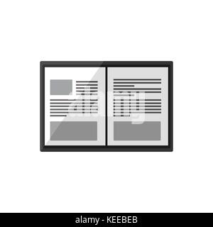 Icon magazine on white background. Inside magazine. Vector illustration Stock Vector