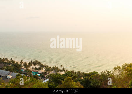 Beautiful viewpoint scenery of tropical coast on Koh Chang, Trat, Thailand. Stock Photo