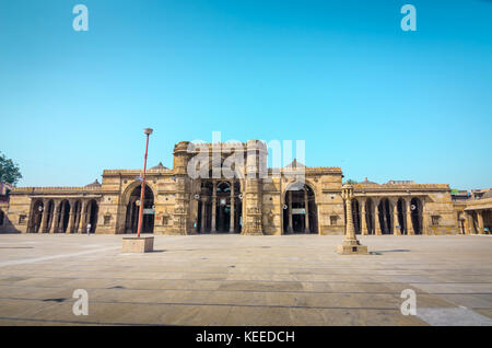 AHMEDABAD, INDIA - NOVEMBER 27, 2016: Jama Mosque or Juma Masjid, an ancient islamic architecture in heritage city of Ahmedabad, Gujarat, India Stock Photo