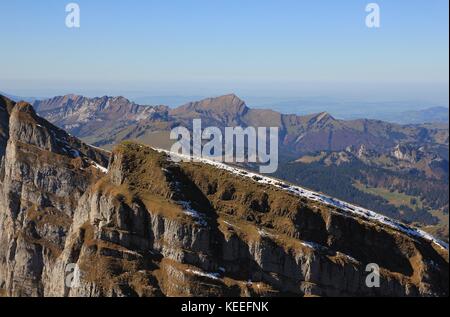 Autumn day in the Swiss Alps. Stock Photo