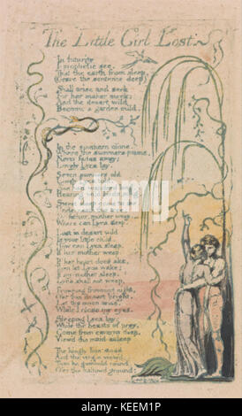 William Blake   Songs of Innocence and of Experience, Plate 20,  The Little Girl Lost  (Bentley 34) Stock Photo