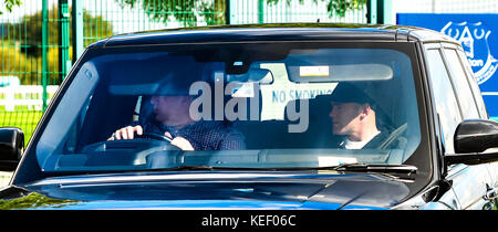 Wayne Rooney is seen leaving training at Everton training academy, Liverpool. the footballer recieved a 2 year driving ban after being stopped for drink driving.  Featuring: Wayne Rooney Where: Liverpool, United Kingdom When: 19 Sep 2017 Credit: WENN.com Stock Photo