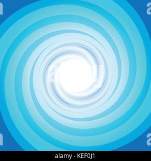 Colorful Blue swirling cyclone background with space for text in center for abstract design concept Stock Vector